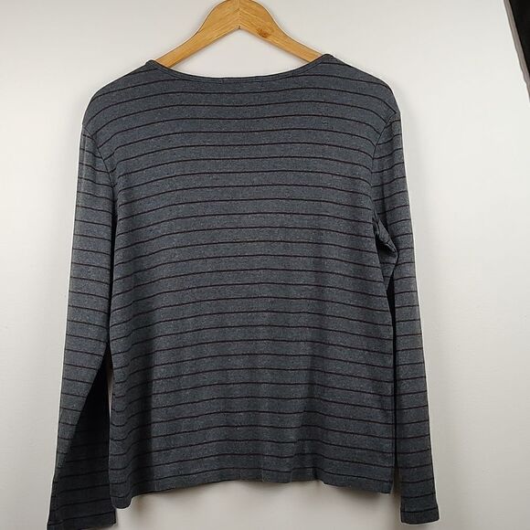 Lauren Ralph Lauren Cotton Crew Neck Long Sleeve Striped Top Size XL - Picture 6 of 9